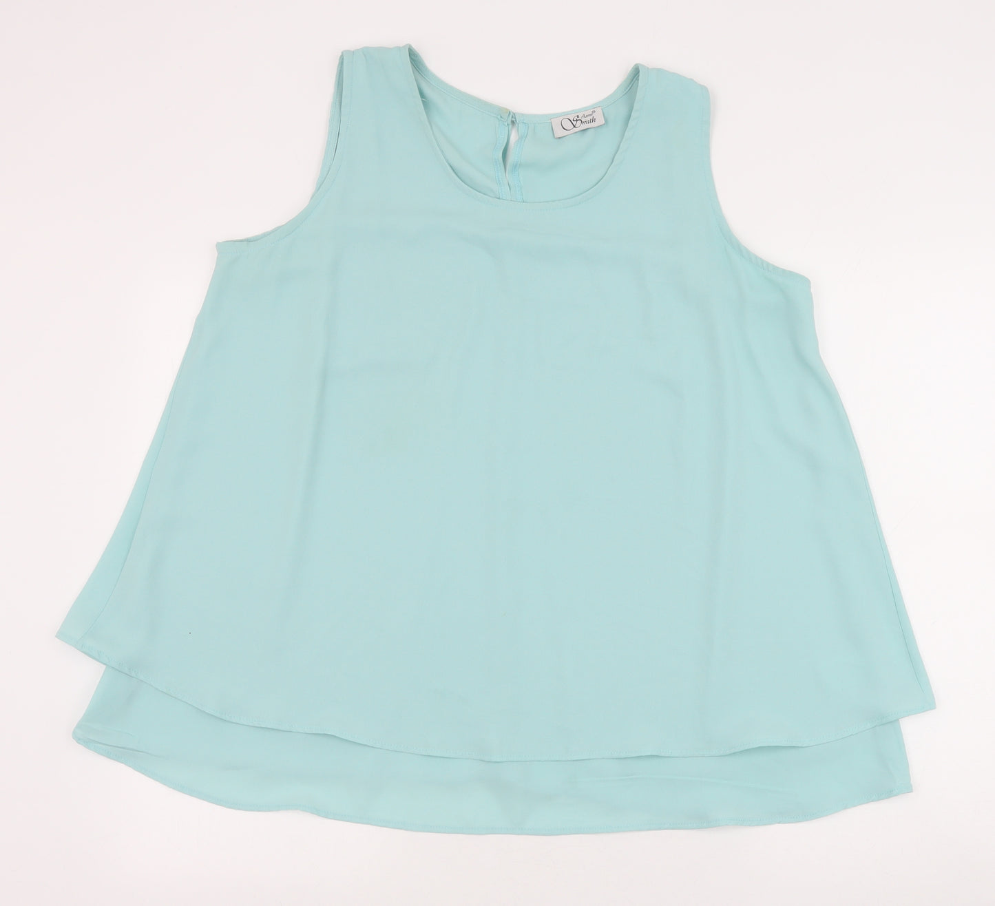Anna Smith Womens Green Polyester Basic Tank Size 20 Round Neck
