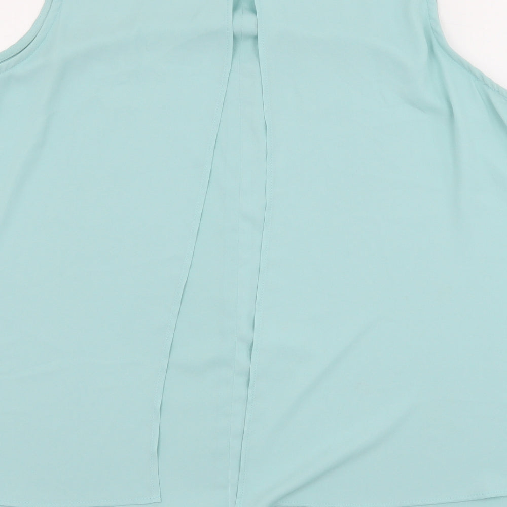 Anna Smith Womens Green Polyester Basic Tank Size 20 Round Neck