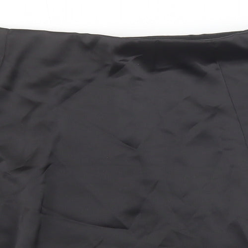 Ardene Contemporary Wear Womens Black Polyester A-Line Skirt Size M Zip