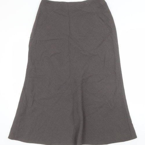 Minuet Womens Brown Acetate Swing Skirt Size 12 Zip