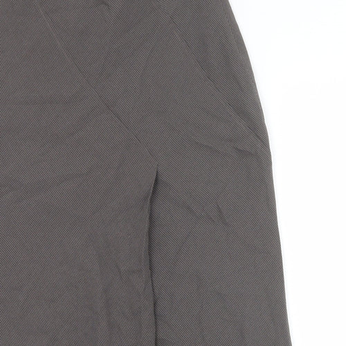 Minuet Womens Brown Acetate Swing Skirt Size 12 Zip
