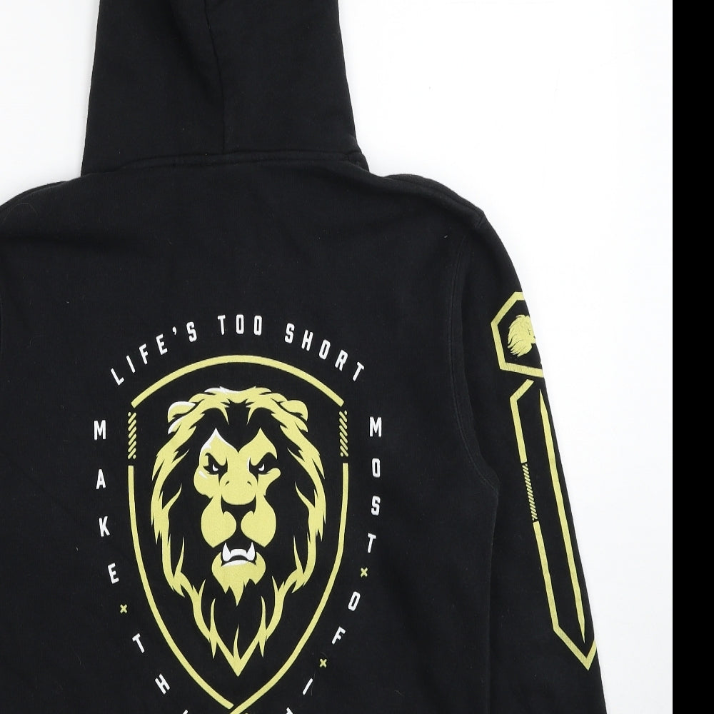 Syndicate Original Boys Black Cotton Pullover Hoodie Size L Pullover - Lion