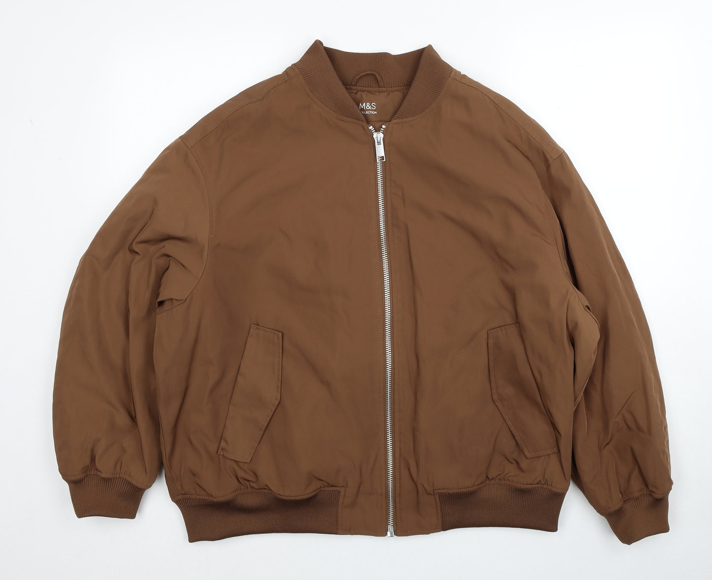 Marks and Spencer Womens Brown Bomber Jacket Jacket Size 18 Zip