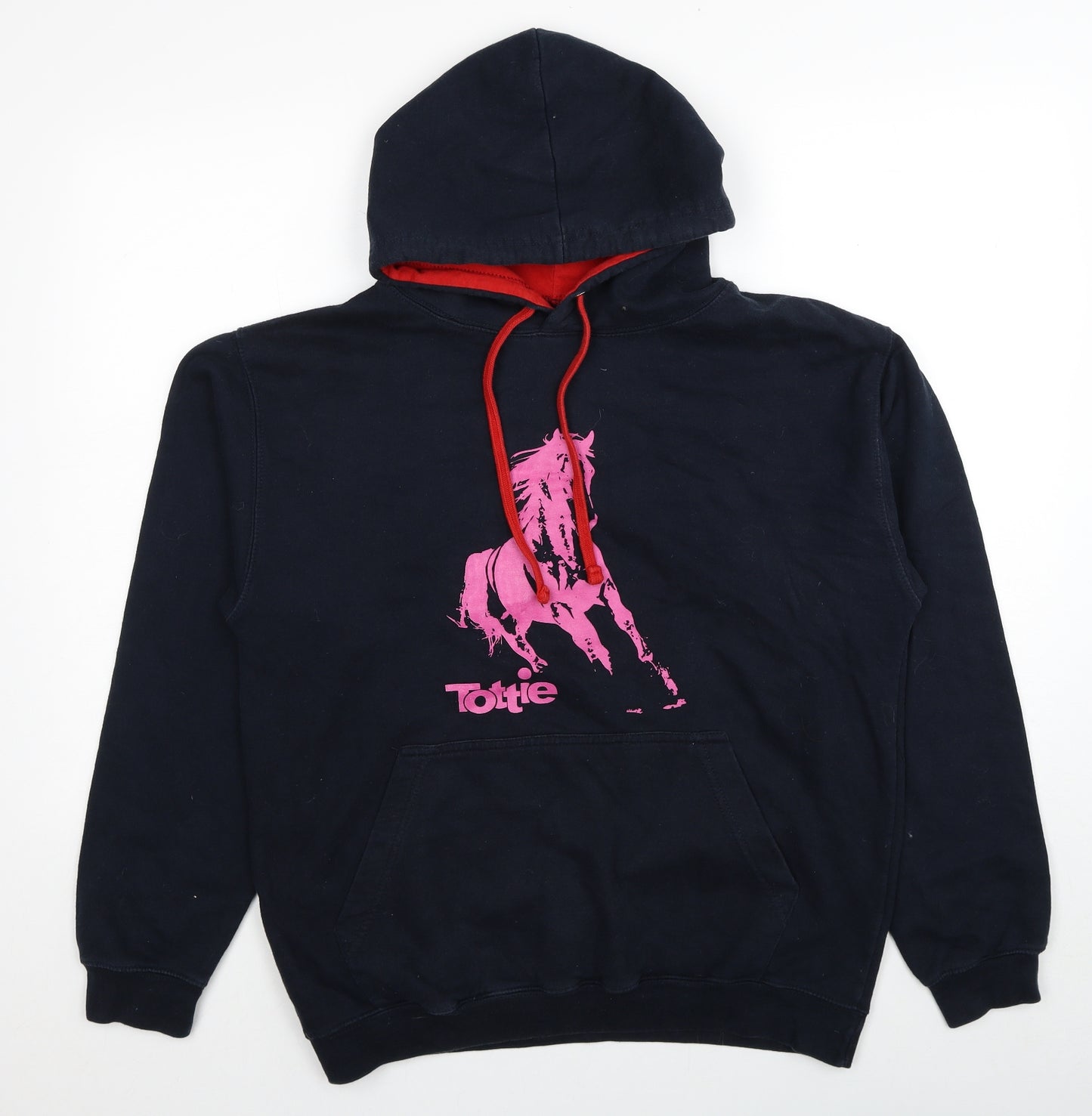 Tottie Womens Blue Cotton Pullover Hoodie Size M Pullover - Horse