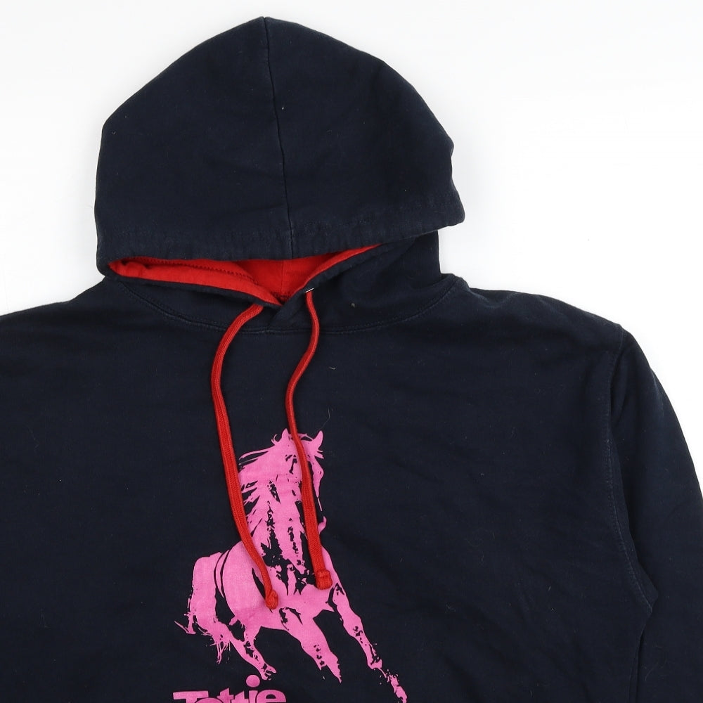 Tottie Womens Blue Cotton Pullover Hoodie Size M Pullover - Horse