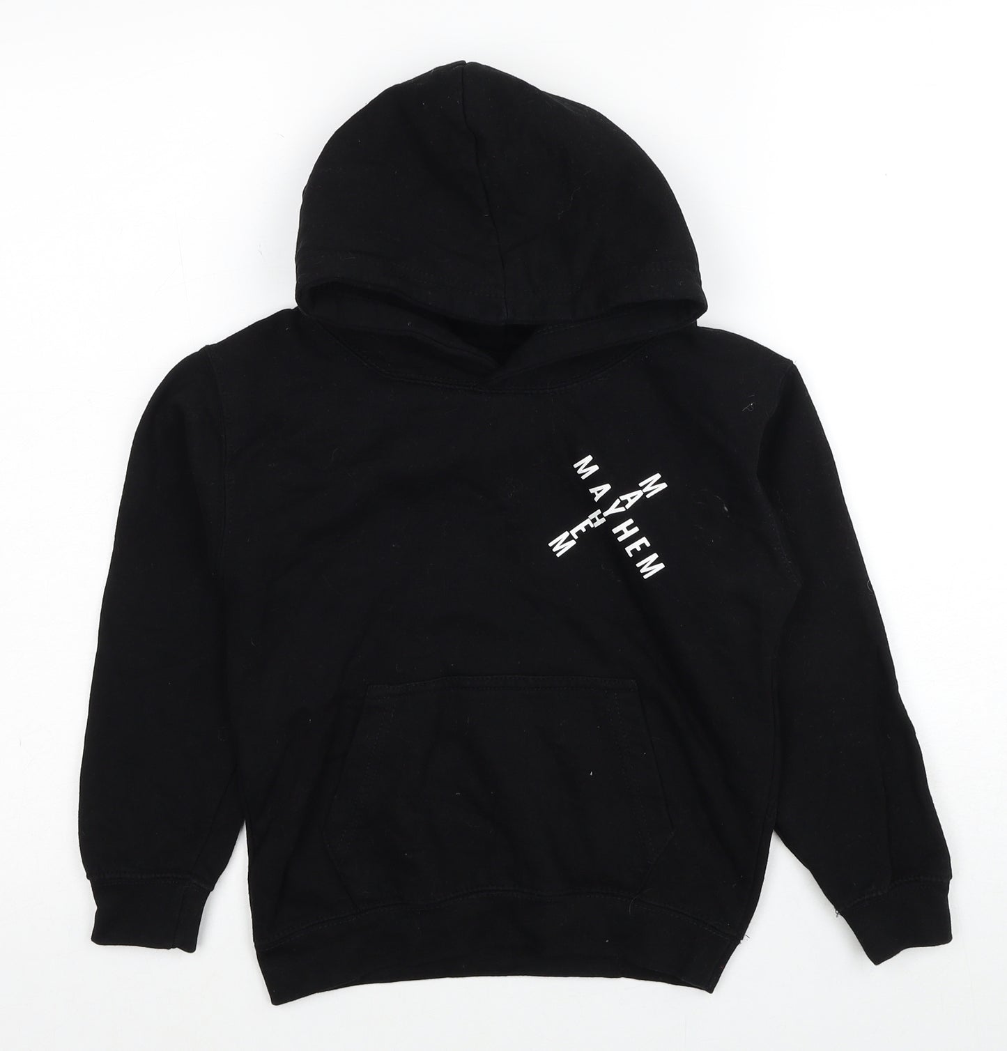 Mayhem Boys Black Cotton Pullover Hoodie Size 7-8 Years Pullover