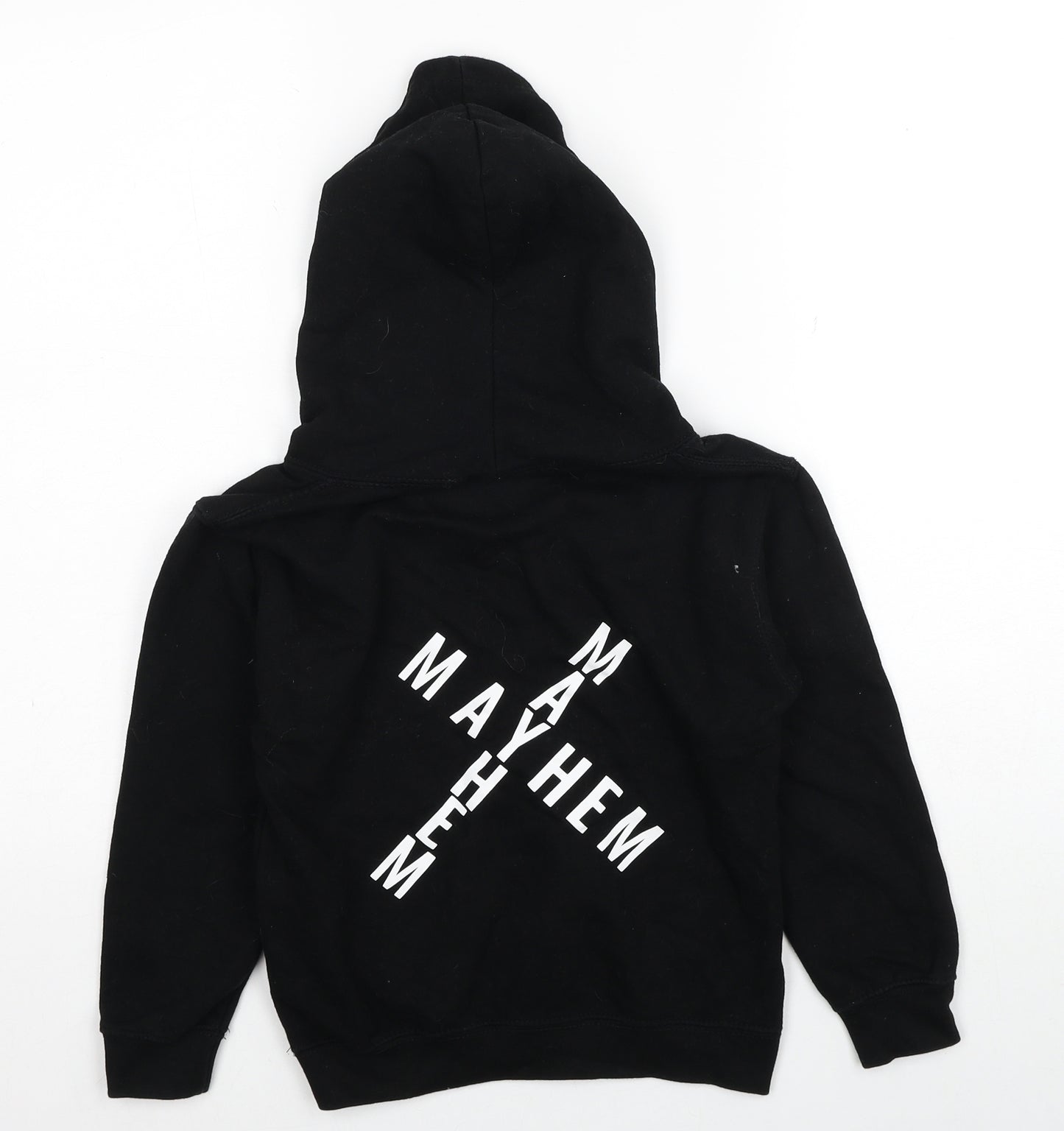 Mayhem Boys Black Cotton Pullover Hoodie Size 7-8 Years Pullover