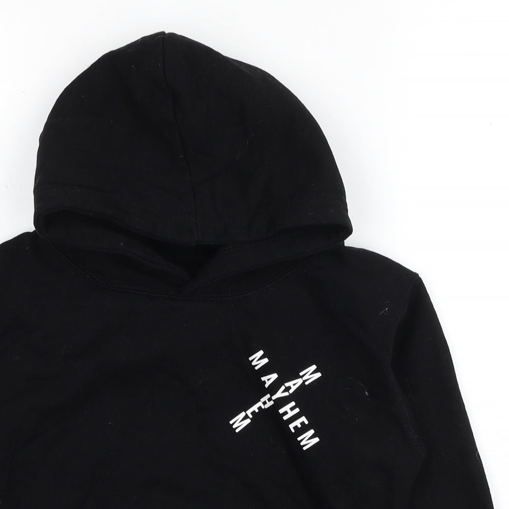 Mayhem Boys Black Cotton Pullover Hoodie Size 7-8 Years Pullover