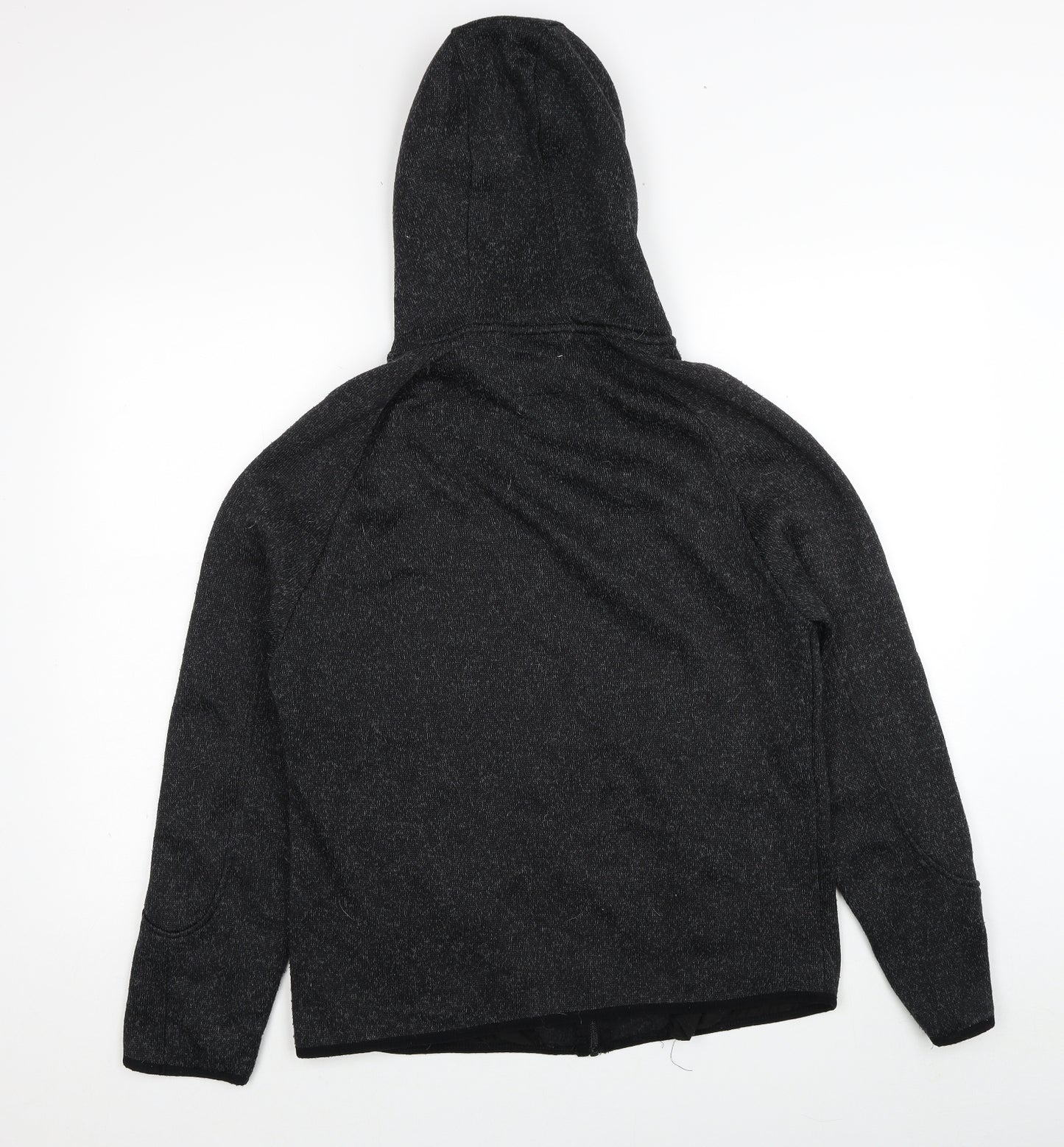 Cedar Wood State Mens Black Polyester Full Zip Hoodie Size M