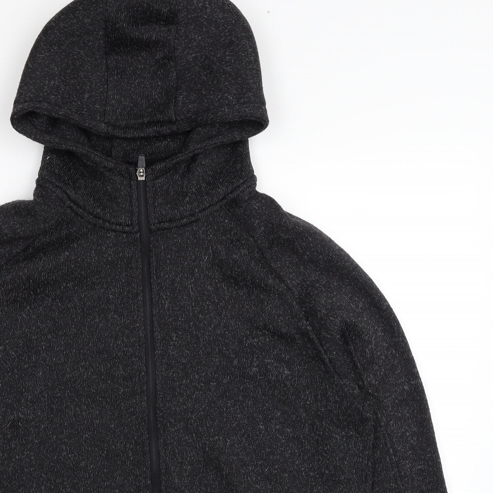 Cedar Wood State Mens Black Polyester Full Zip Hoodie Size M