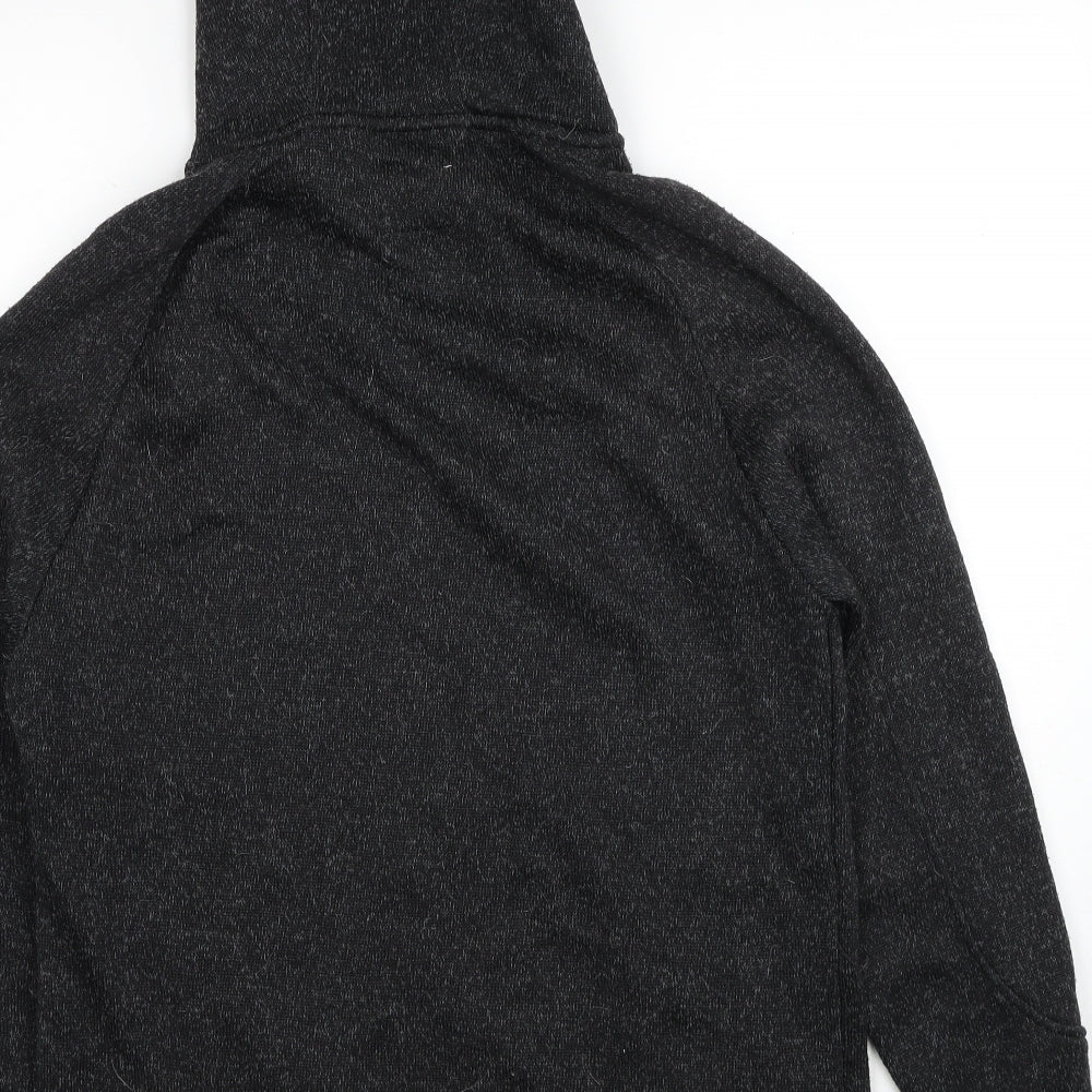 Cedar Wood State Mens Black Polyester Full Zip Hoodie Size M