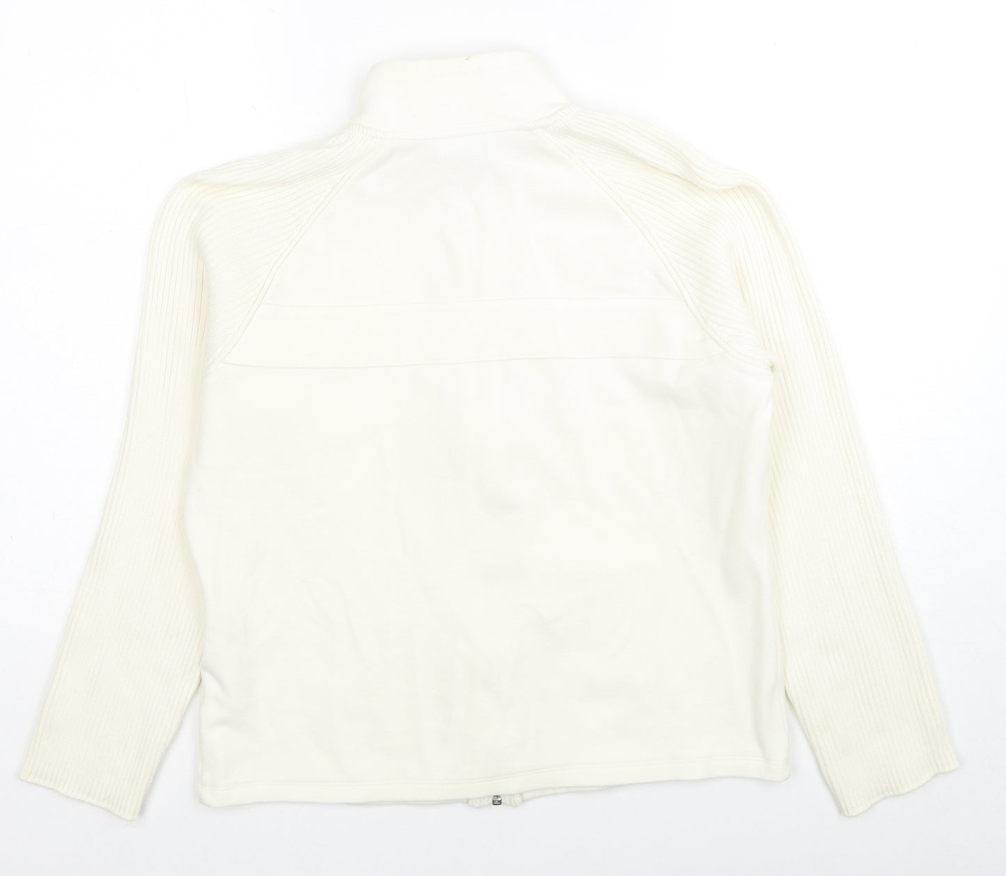 NEXT Womens Ivory Cotton Full Zip Sweatshirt Size 14 Zip
