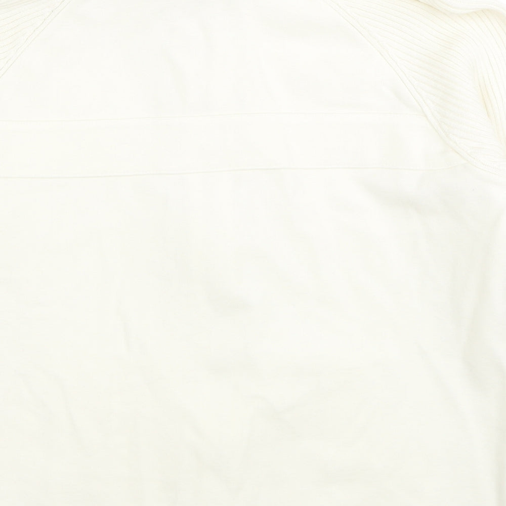 NEXT Womens Ivory Cotton Full Zip Sweatshirt Size 14 Zip