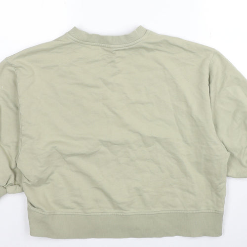 ASOS Womens Green Cotton Pullover Sweatshirt Size 10 Pullover