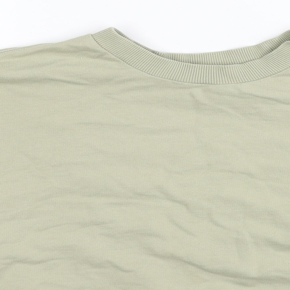 ASOS Womens Green Cotton Pullover Sweatshirt Size 10 Pullover
