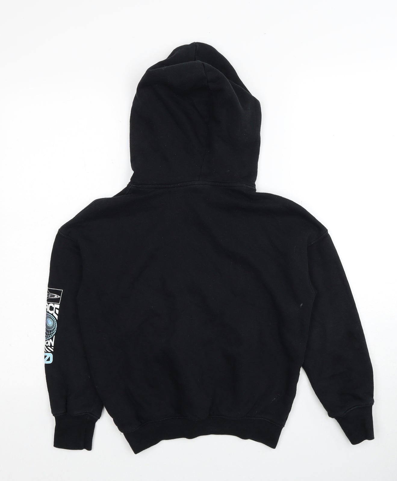 H&M Boys Black Cotton Pullover Hoodie Size 8-9 Years Pullover
