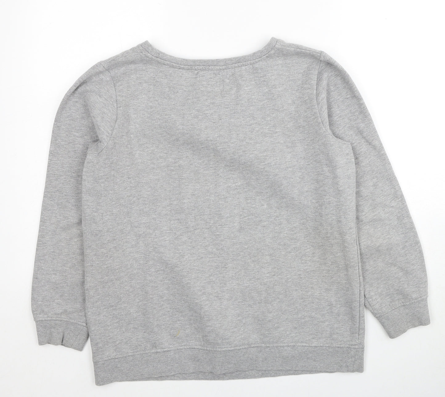 George Womens Grey Cotton Pullover Sweatshirt Size 14 Pullover - Christmas Cat