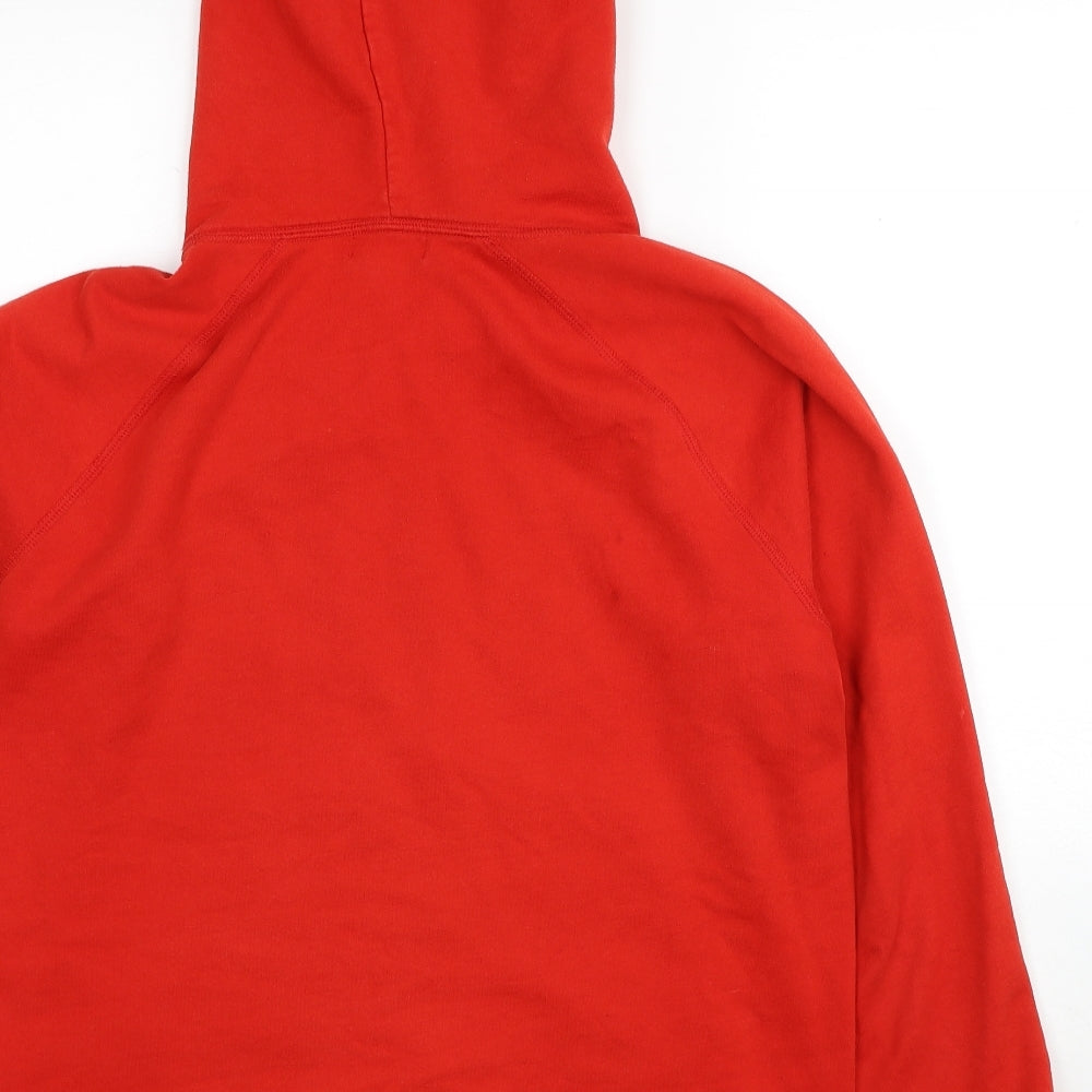 Gap Womens Red Cotton Full Zip Hoodie Size L Zip