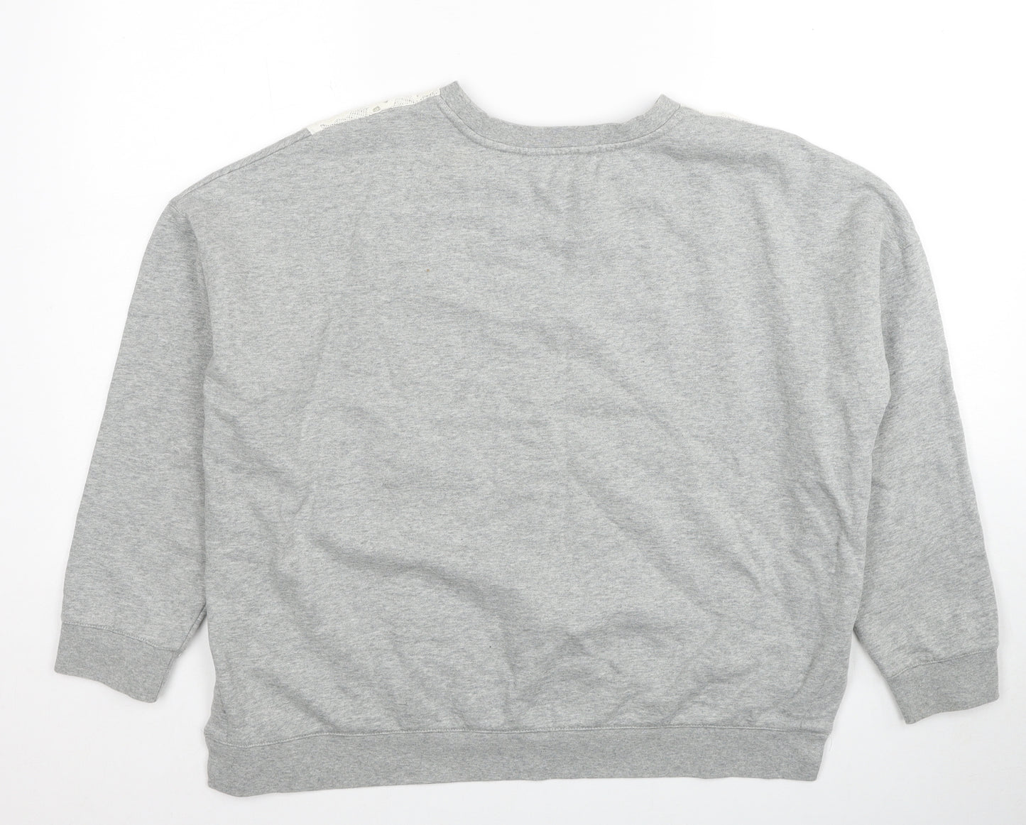 Boden Womens Grey Cotton Pullover Sweatshirt Size M Pullover - Lace Detail