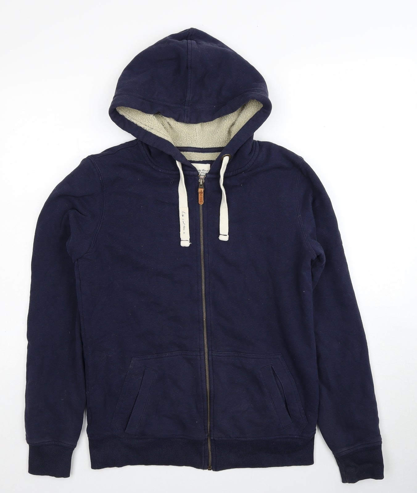 Fat Face Womens Blue Cotton Full Zip Hoodie Size 12 Zip