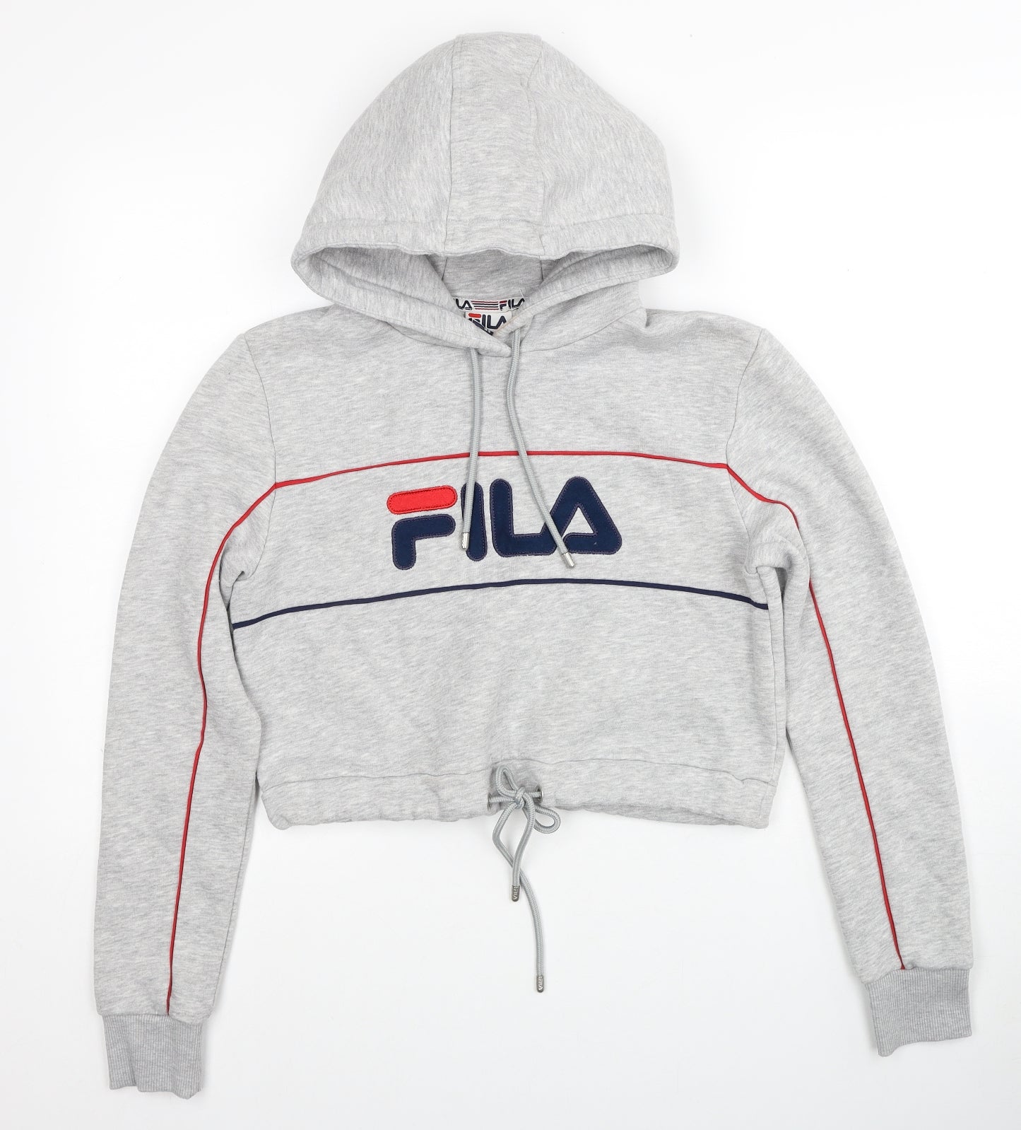 FILA Womens Grey Polyester Pullover Hoodie Size 10 Pullover