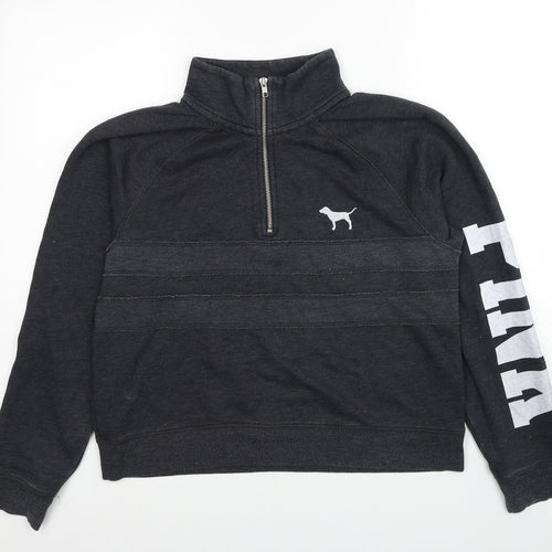 PINK Womens Grey Cotton Pullover Sweatshirt Size S Pullover