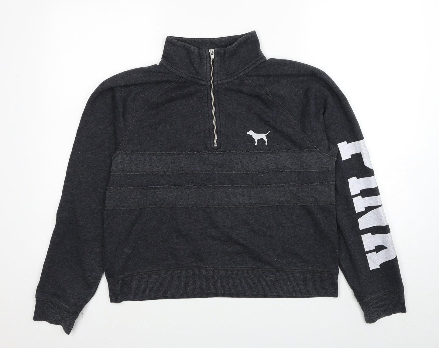 PINK Womens Grey Cotton Pullover Sweatshirt Size S Pullover