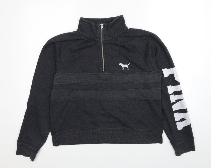 PINK Womens Grey Cotton Pullover Sweatshirt Size S Pullover