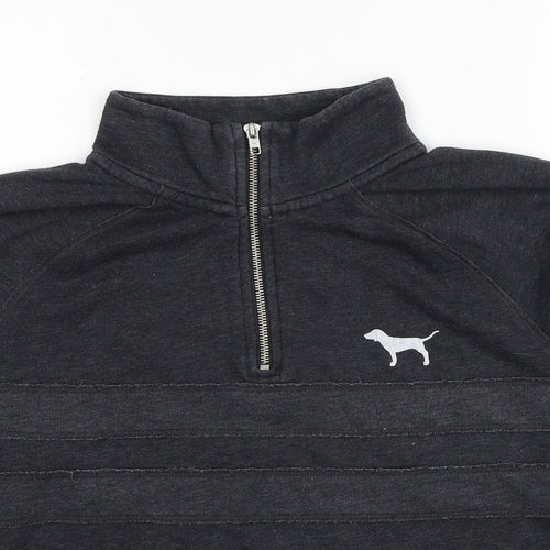 PINK Womens Grey Cotton Pullover Sweatshirt Size S Pullover