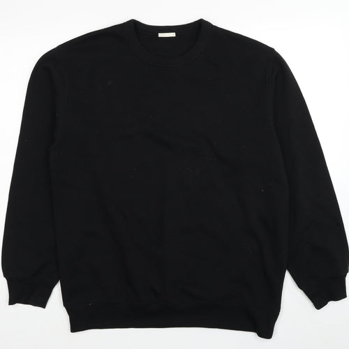 GU Womens Black Cotton Pullover Sweatshirt Size L Pullover