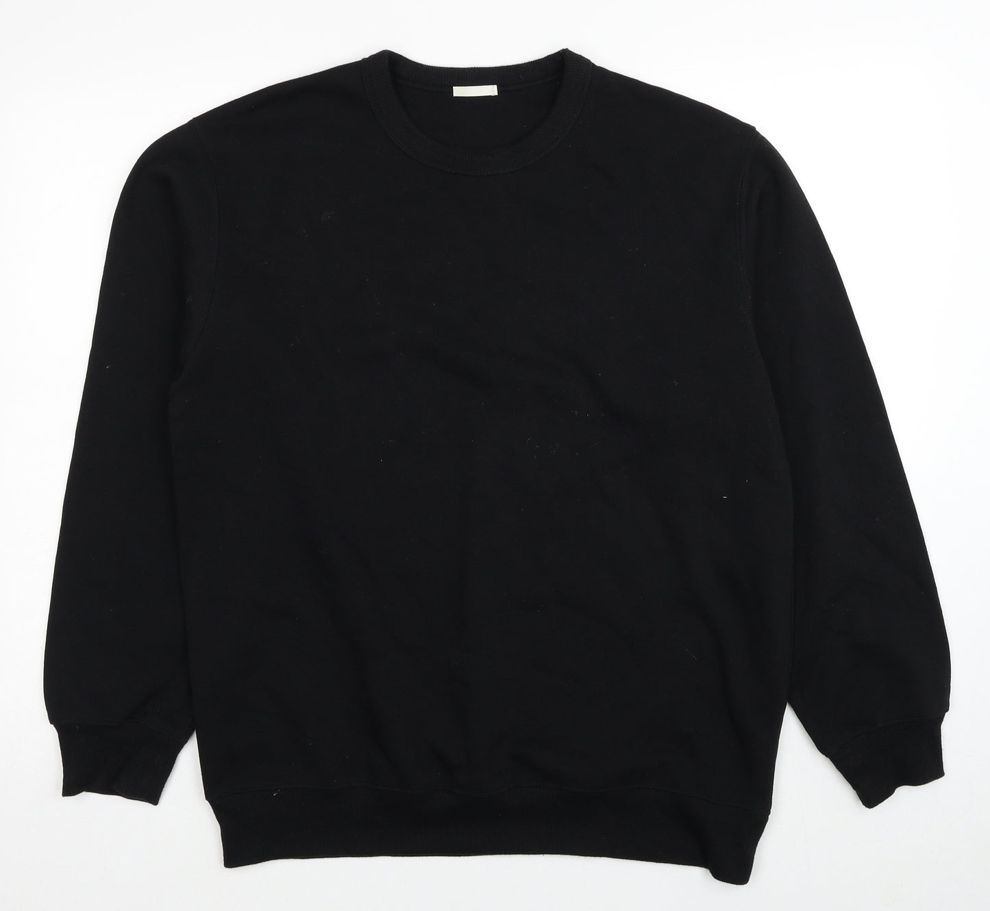 GU Womens Black Cotton Pullover Sweatshirt Size L Pullover