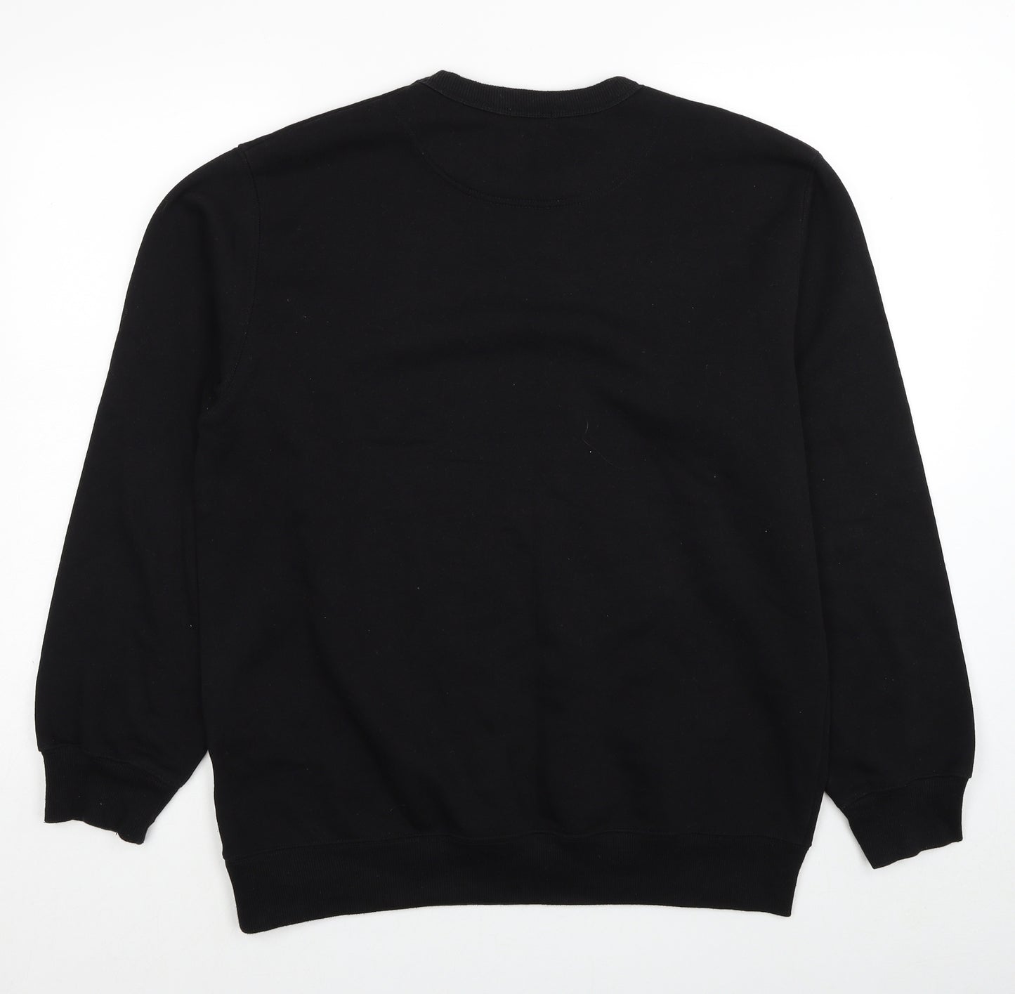 GU Womens Black Cotton Pullover Sweatshirt Size L Pullover
