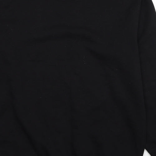GU Womens Black Cotton Pullover Sweatshirt Size L Pullover