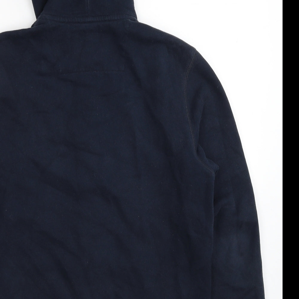 Lands' End Mens Blue Cotton Full Zip Hoodie Size S
