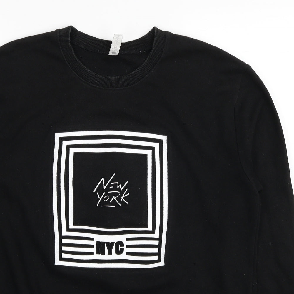 Zzigle Mens Black Polyester Pullover Sweatshirt Size M - NYC