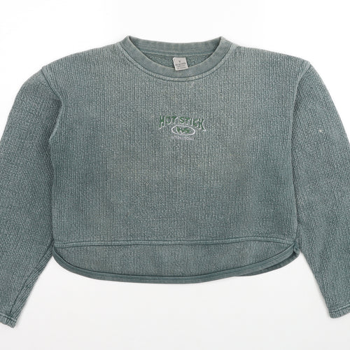 Hot Stick Womens Blue Cotton Pullover Sweatshirt One Size Pullover