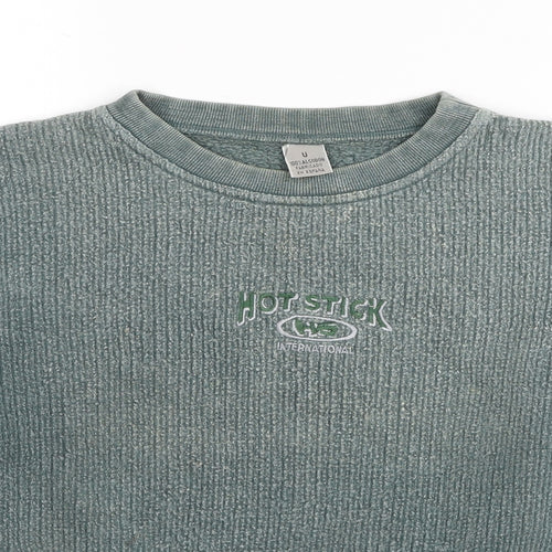 Hot Stick Womens Blue Cotton Pullover Sweatshirt One Size Pullover