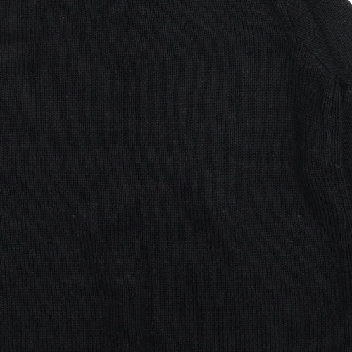 Joseph A Womens Black Round Neck Acrylic Pullover Jumper Size M