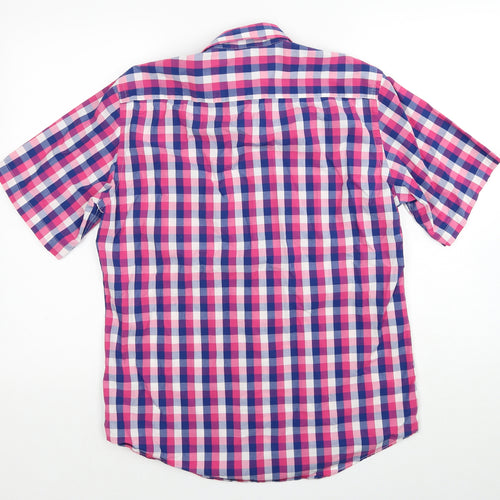 TAILORBYRD Mens Multicoloured Check Cotton Button-Up Size M Collared Button
