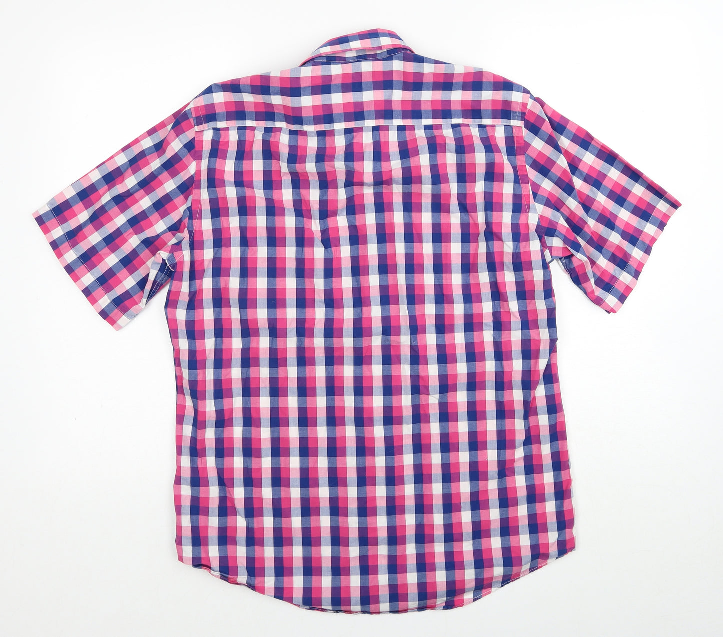 TAILORBYRD Mens Multicoloured Check Cotton Button-Up Size M Collared Button