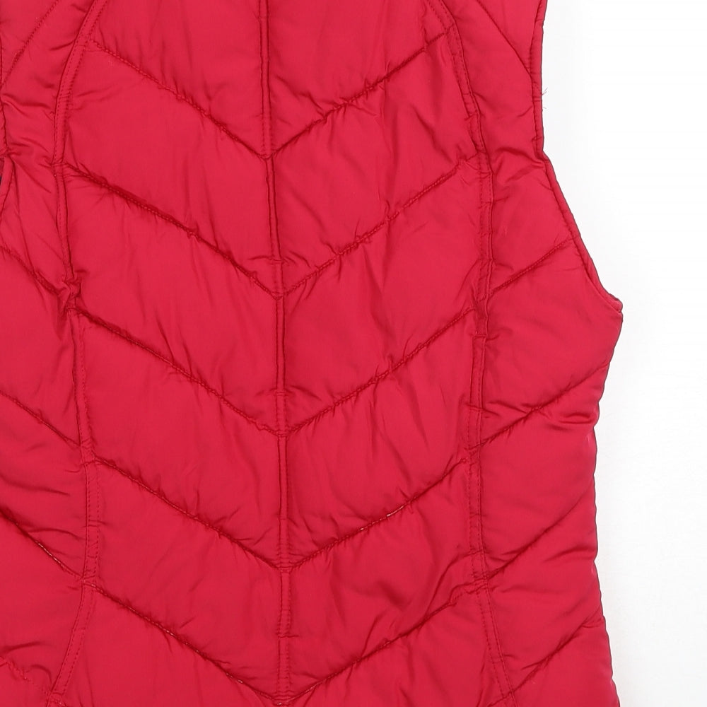 George Womens Red Gilet Jacket Size 12 Zip