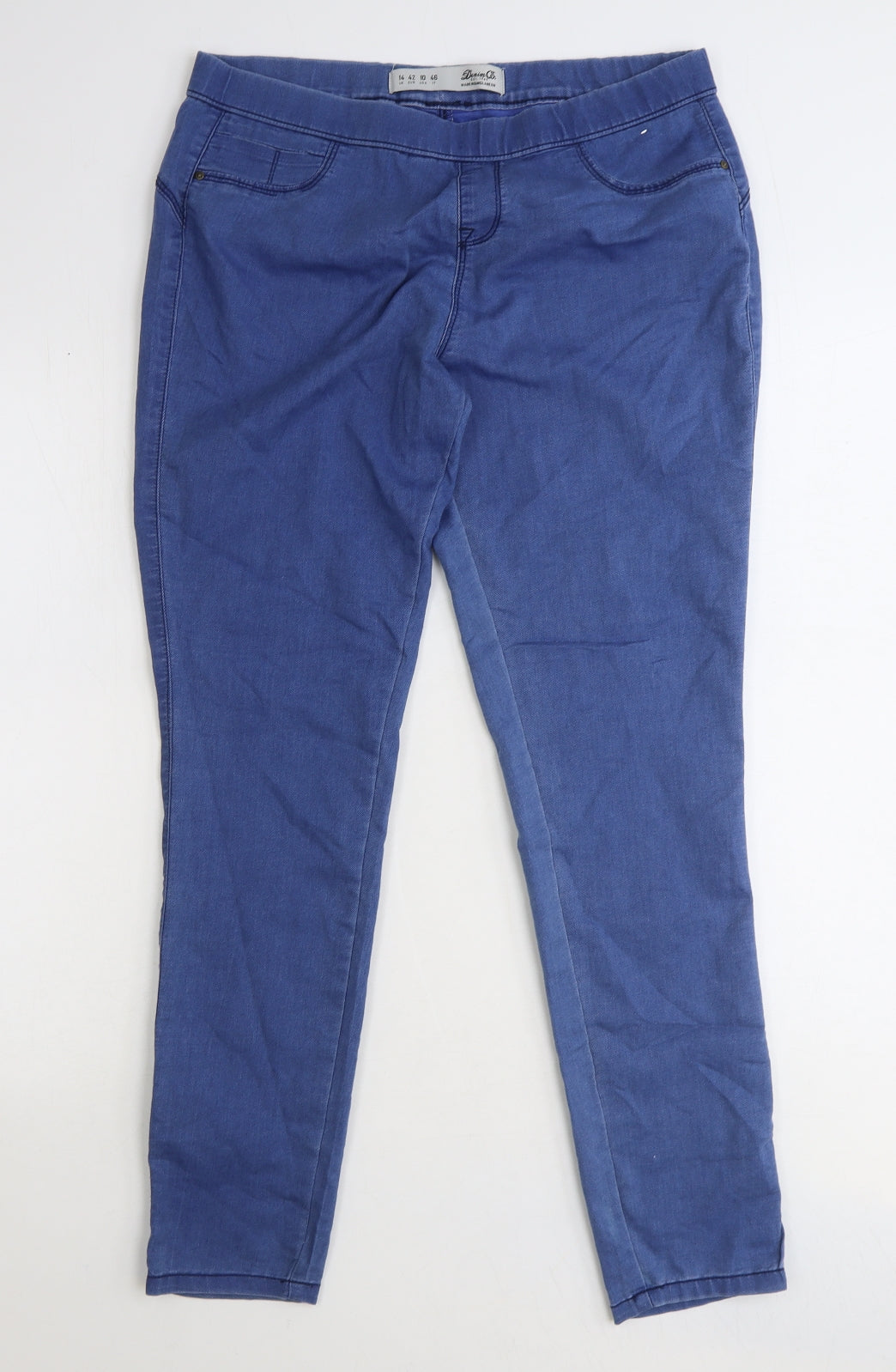 Denim & Co. Womens Blue Polyester Jegging Jeans Size 14 Regular