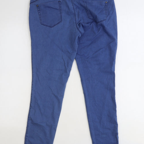 Denim & Co. Womens Blue Polyester Jegging Jeans Size 14 Regular
