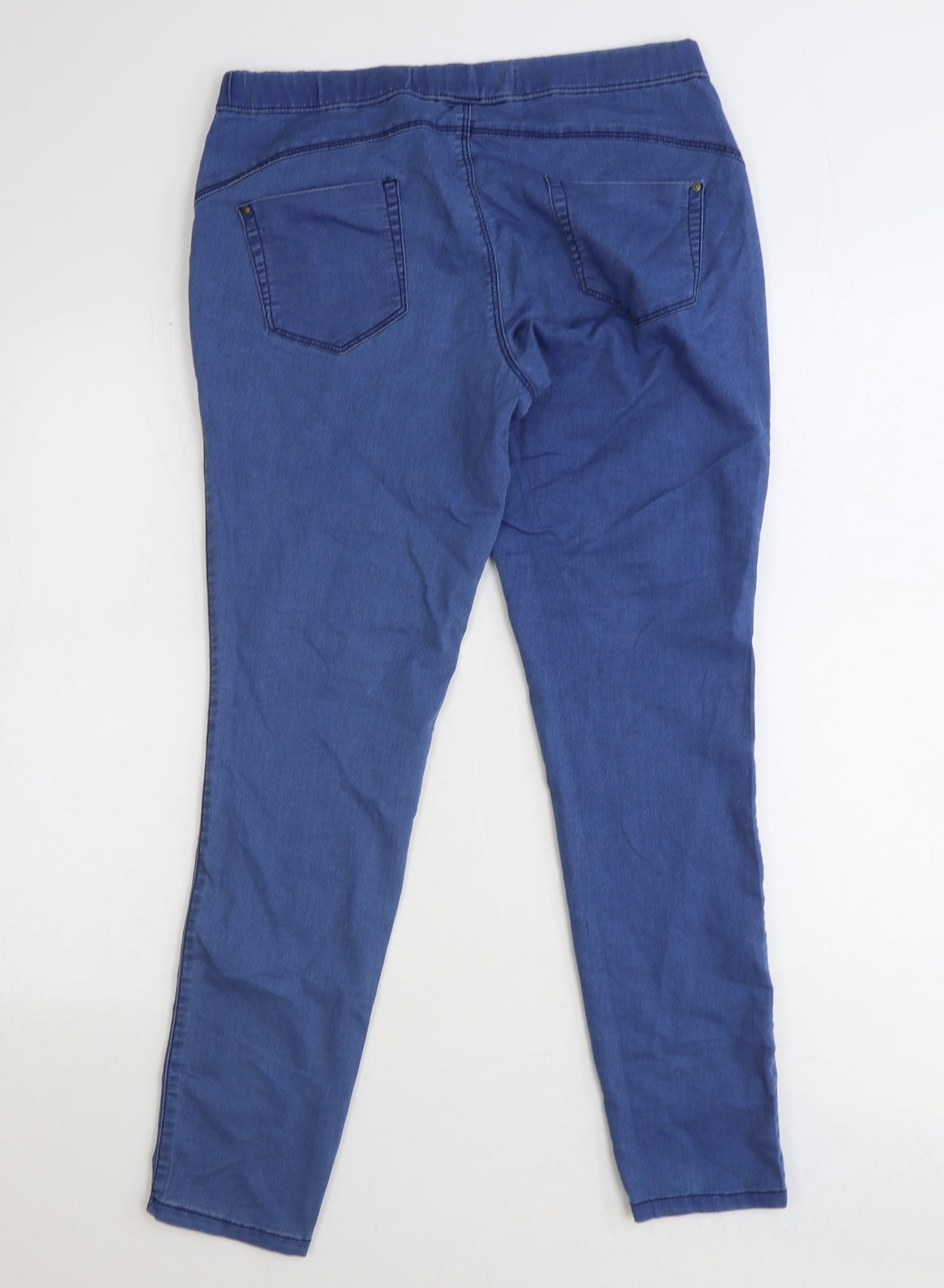 Denim & Co. Womens Blue Polyester Jegging Jeans Size 14 Regular