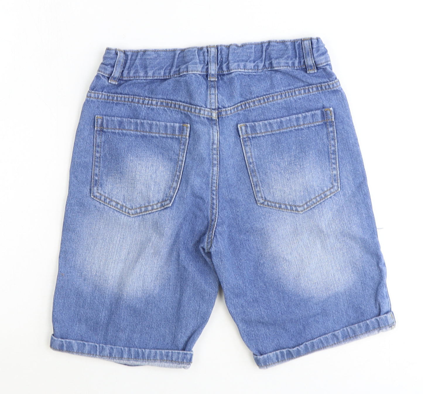F&F Boys Blue Chlorofibre Chino Shorts Size 9-10 Years Regular Zip