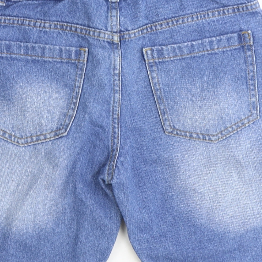 F&F Boys Blue Chlorofibre Chino Shorts Size 9-10 Years Regular Zip