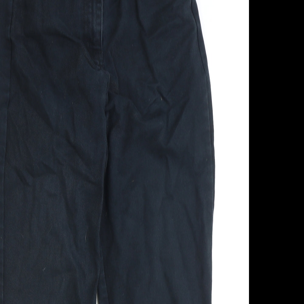 Classics Womens Black Cotton Straight Jeans Size 30 in Regular Zip