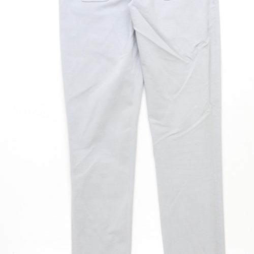 Preworn Womens Grey Cotton Skinny Jeans Size 25 in Regular Zip