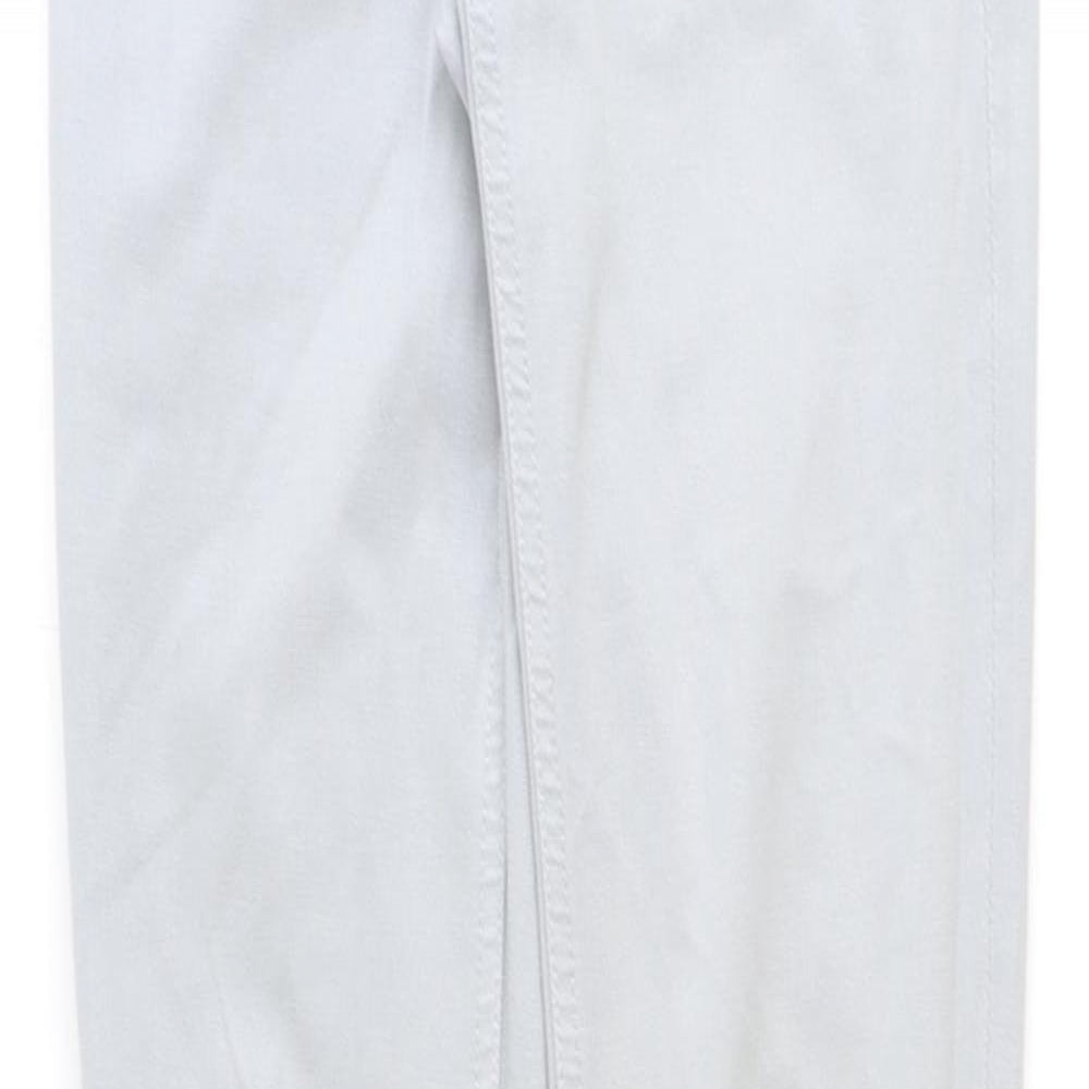 Preworn Womens Grey Cotton Skinny Jeans Size 25 in Regular Zip