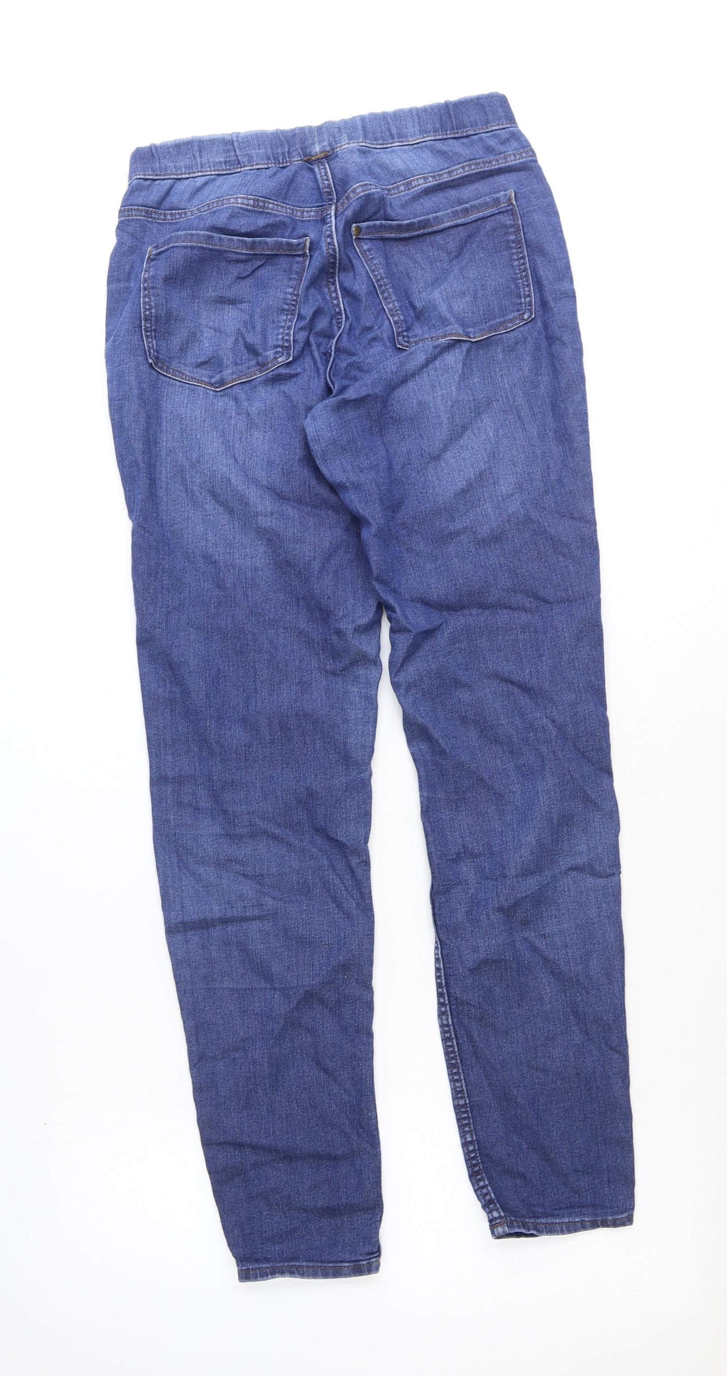 H&M Womens Blue Cotton Straight Jeans Size 8 Regular